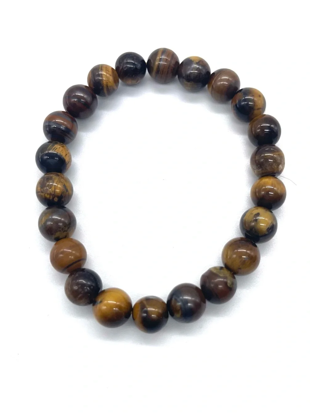 Tiger Eye Beaded Stretch Bracelet - Brown